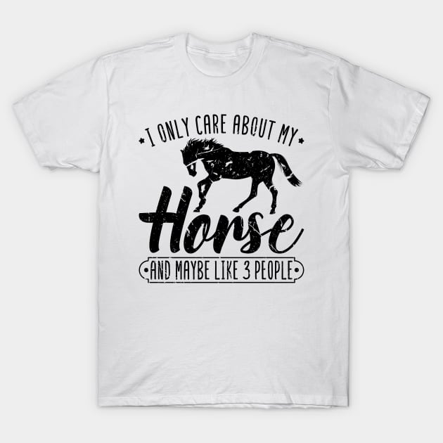 Horse Lover Horseback Riding T-Shirt by Humbas Fun Shirts